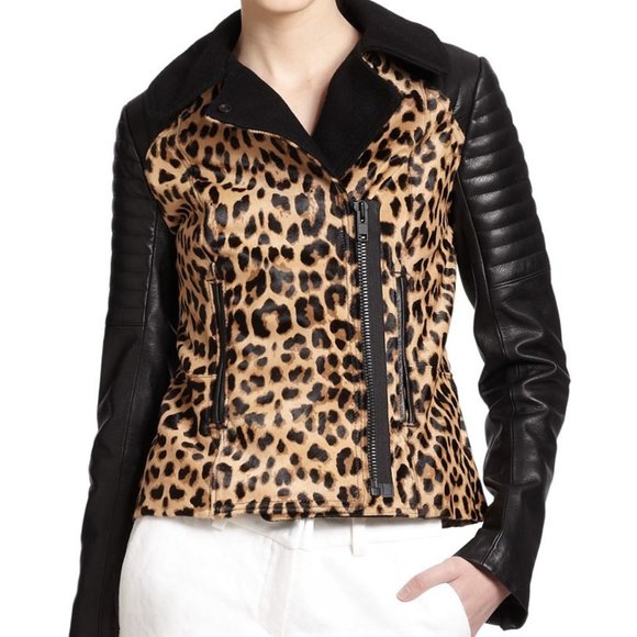 A.L.C. Jackets & Blazers - A.L.C leopard Print calf hair Leather Jacket